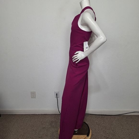 Julia Jordan NEW Orchid Coquette Romantic Halter Wide Leg Jumpsuit Plus Size 16 - Picture 6 of 11